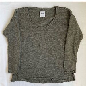 Aerie Oversized Voop Sweater: Olive Green: Size XS